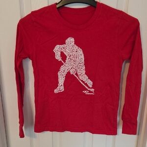 Red Graphic Long Sleeve Kids Shirt